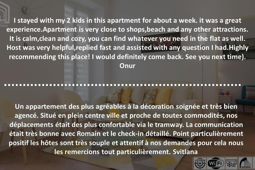 #28 1 Bdr Flat Ac Balcony Hper Central 10Mins To Beach & Old Town 니스 외부 사진